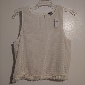 Aerie white sleeveless crop top NWT size S